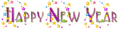 happy new year text animated - GIF animasi gratis