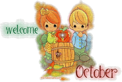 Welcome October - Free animated GIF