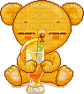 orange juice bear - Darmowy animowany GIF