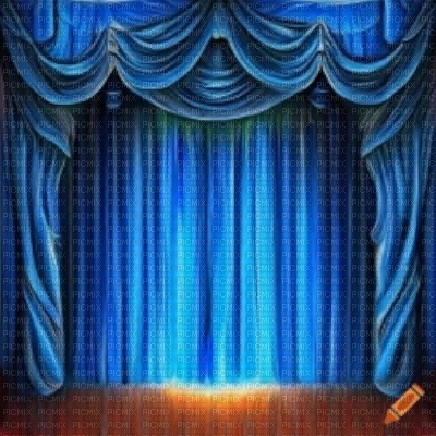 Blue Stage Curtain - png grátis