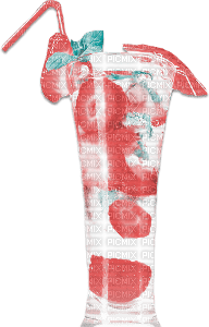 soave deco summer fruit strawberry cocktail pink - PNG gratuit