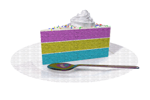 Rotating Food Spinning Birthday Cake - Δωρεάν κινούμενο GIF