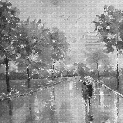 soave background animated painting  rain city - Besplatni animirani GIF