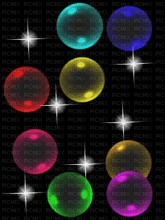 image encre animé effet bulles jaune - GIF animé gratuit
