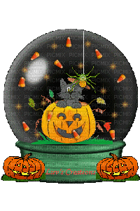 Halloween Globe - Безплатен анимиран GIF