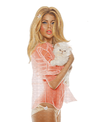 Kaz_Creations Woman Femme Colours Cat Kitten Colour-Girls - ilmainen png