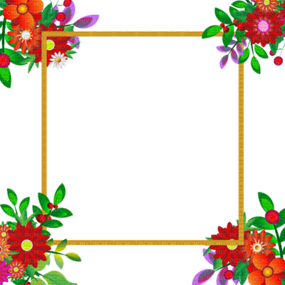 cadre frame fleur - zadarmo png