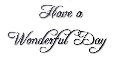 Have a wonderful day text - gratis png