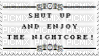 shut up and enjoy the nightcore stamp - png gratuito