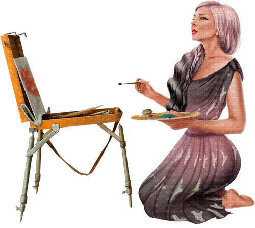 Woman. Paint. Leila - darmowe png