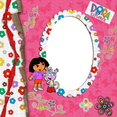 Kaz_Creations Cartoons Dora The Explorer Frame - ücretsiz png