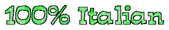 100% Italian green glitter text - Ilmainen animoitu GIF