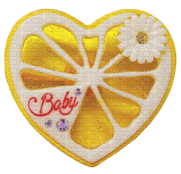 lemon heart - png grátis