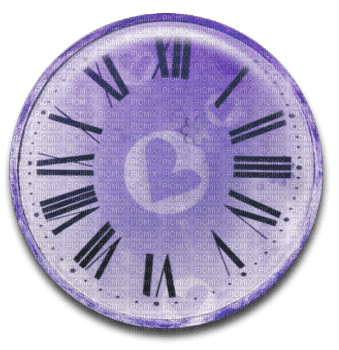 Clock Cute Purple - kostenlos png