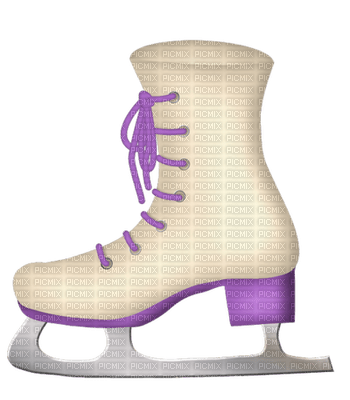 Kaz_Creations Deco Purple Ice Skate Boot Colours - png gratis