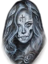 Skull Tattoo Girl - zadarmo png