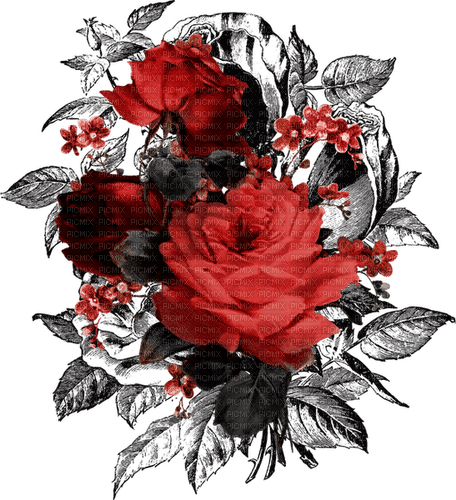 Red.Roses.Gothic.Deco.Victoriabea - png ฟรี