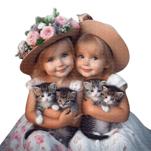loly33 enfant chat printemps - gratis png