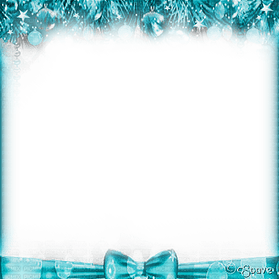 soave frame christmas winter branch pine bow - PNG gratuit