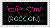 rock on stamp - Безплатен анимиран GIF