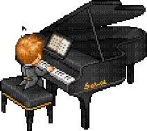 Klavierspieler, Musik - Free animated GIF