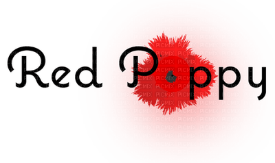 Red Poppy.Text.Deco.Victoriabea - PNG gratuit