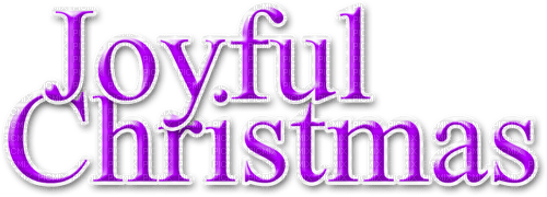 Joyful Christmas.Text.White.Purple - бесплатно png
