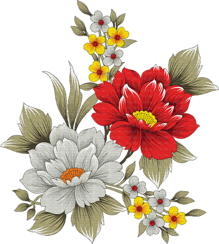 vintage flowers - png grátis