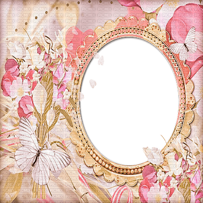 dolceluna spring  vintage scrap frame pink - PNG gratuit