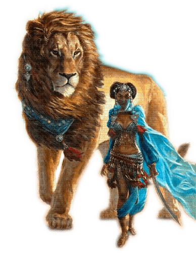 Rena Löwe Lion Frau Fantasy Woman - zadarmo png
