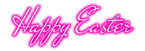 Happy Easter.Text.White.Pink - png grátis