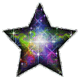 Multicolor Glitter Star - GIF animate gratis
