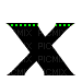 Kaz_Creations Alphabets Green  Letter X - Zdarma animovaný GIF