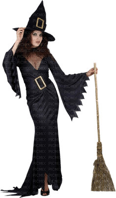 femme Halloween sorcière - 無料png