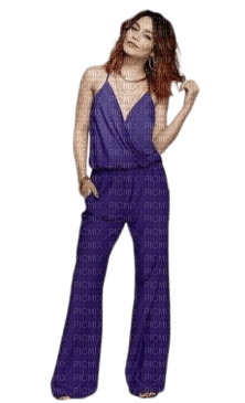 Femme en combi violet - png gratis