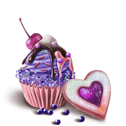 kikkapink lollipop birthday deco cupcake - безплатен png