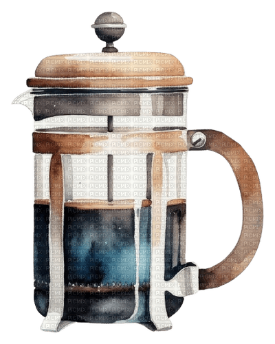 coffee brewer watercolor Bb2 - gratis png