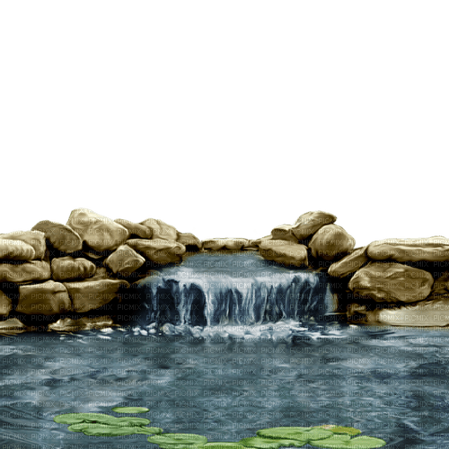 Cascada  con piedras - png gratuito