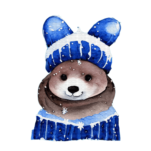 kikkapink watercolor cute animal winter - kostenlos png