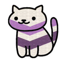 Neko Atsume queer chevron Pride cat - gratis png