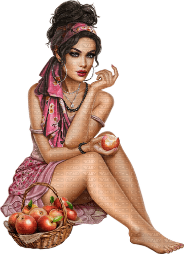 summer woman in pink by nataliplus - darmowe png