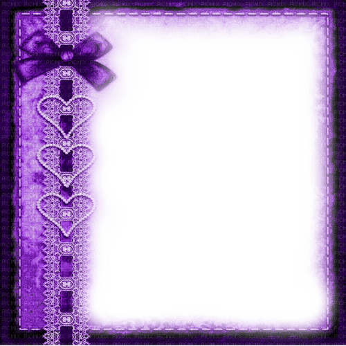 Purple Bow and Pearls Frame - By KittyKatLuv65 - bezmaksas png