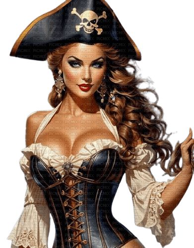 girl, frau, woman, femme, piraten, pirat - png ฟรี