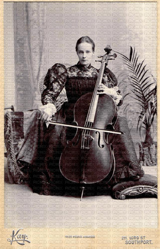 vintage woman   Musician - darmowe png