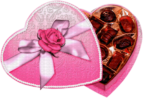 Heart.Box.Candy.Brown.Pink - Free PNG