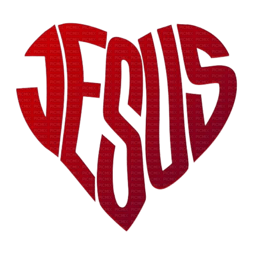 Jesus.Text.Red.Heart.Easter.Victoriabea - Free PNG