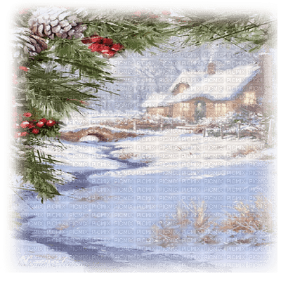 invierno navidad casas  dubravka4 - PNG gratuit
