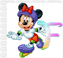 image encre animé effet lettre F Minnie Disney  edited by me - Animovaný GIF zadarmo