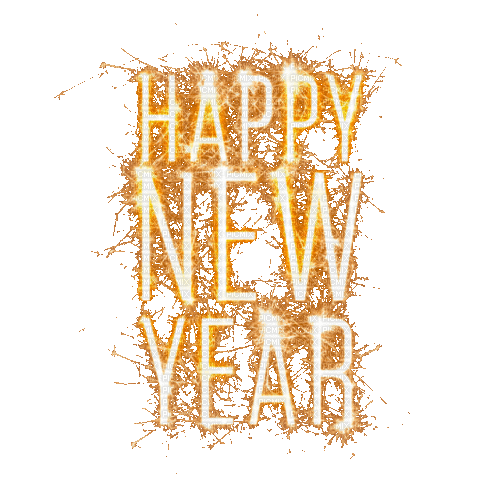 Happy New Year.Text.Fireworks.gif.Victoriabea - Bezmaksas animēts GIF