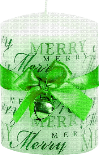 Christmas.Candle.White.Green - darmowe png